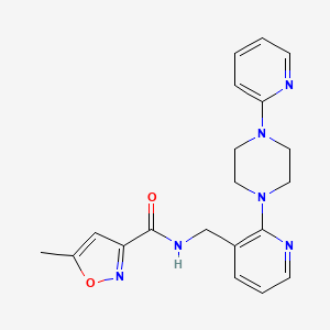 molecular formula C20H22N6O2 B5046266 5-methyl-N-({2-[4-(2-pyridinyl)-1-piperazinyl]-3-pyridinyl}methyl)-3-isoxazolecarboxamide 