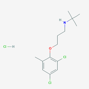 molecular formula C14H22Cl3NO B5046271 N-[3-(2,4-dichloro-6-methylphenoxy)propyl]-2-methylpropan-2-amine;hydrochloride 