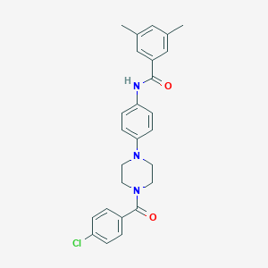 N-{4-[4-(4-chlorobenzoyl)-1-piperazinyl]phenyl}-3,5-dimethylbenzamide