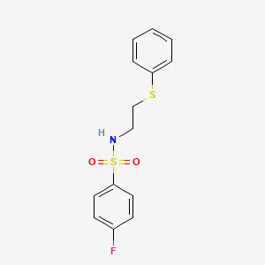 4-fluoro-N-[2-(phenylsulfanyl)ethyl]benzenesulfonamide