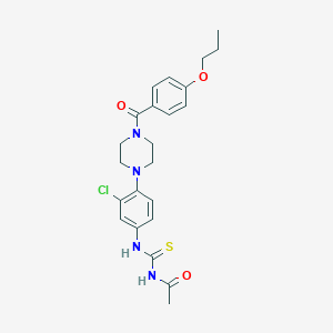 N-acetyl-N'-{3-chloro-4-[4-(4-propoxybenzoyl)-1-piperazinyl]phenyl}thiourea
