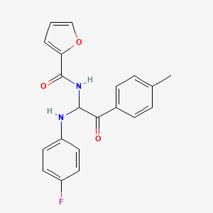 N-[1-[(4-fluorophenyl)amino]-2-(4-methylphenyl)-2-oxoethyl]-2-furamide