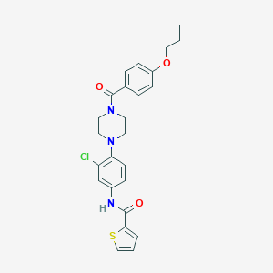 N-{3-chloro-4-[4-(4-propoxybenzoyl)-1-piperazinyl]phenyl}-2-thiophenecarboxamide