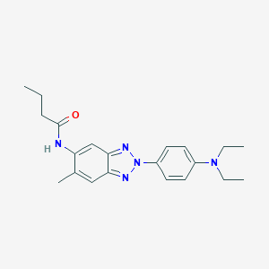 N-{2-[4-(diethylamino)phenyl]-6-methyl-2H-benzotriazol-5-yl}butanamide