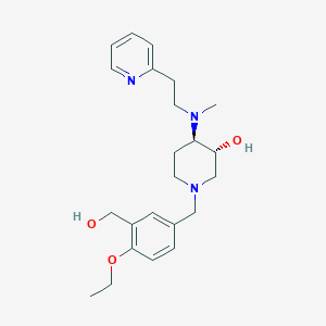 (3R*,4R*)-1-[4-ethoxy-3-(hydroxymethyl)benzyl]-4-{methyl[2-(2-pyridinyl)ethyl]amino}-3-piperidinol