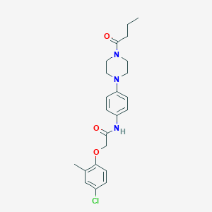 N-[4-(4-butanoylpiperazin-1-yl)phenyl]-2-(4-chloro-2-methylphenoxy)acetamide