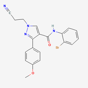 N-(2-bromophenyl)-1-(2-cyanoethyl)-3-(4-methoxyphenyl)-1H-pyrazole-4-carboxamide