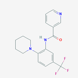 N-[2-(1-piperidinyl)-5-(trifluoromethyl)phenyl]nicotinamide
