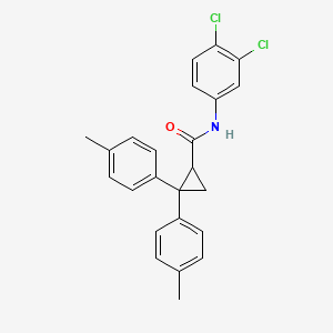 N-(3,4-dichlorophenyl)-2,2-bis(4-methylphenyl)cyclopropane-1-carboxamide