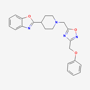 2-(1-{[3-(phenoxymethyl)-1,2,4-oxadiazol-5-yl]methyl}-4-piperidinyl)-1,3-benzoxazole