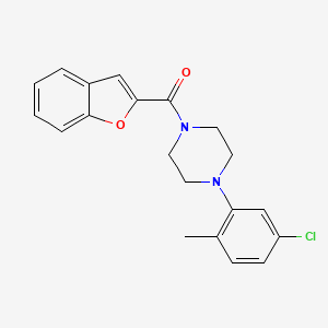 molecular formula C20H19ClN2O2 B5046378 1-(1-benzofuran-2-ylcarbonyl)-4-(5-chloro-2-methylphenyl)piperazine 