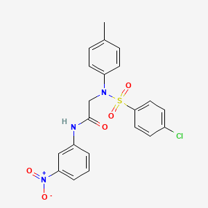 N~2~-[(4-chlorophenyl)sulfonyl]-N~2~-(4-methylphenyl)-N~1~-(3-nitrophenyl)glycinamide