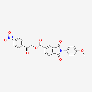 molecular formula C24H16N2O8 B5046384 2-(4-nitrophenyl)-2-oxoethyl 2-(4-methoxyphenyl)-1,3-dioxo-2,3-dihydro-1H-isoindole-5-carboxylate 