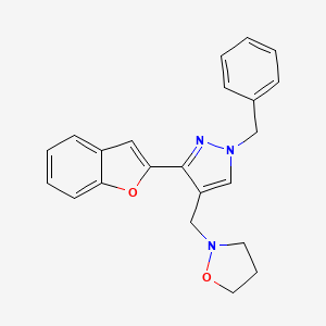 2-{[3-(1-benzofuran-2-yl)-1-benzyl-1H-pyrazol-4-yl]methyl}isoxazolidine