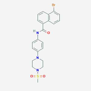 5-bromo-N-[4-(4-methylsulfonylpiperazin-1-yl)phenyl]naphthalene-1-carboxamide