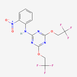 N-(2-nitrophenyl)-4,6-bis(2,2,2-trifluoroethoxy)-1,3,5-triazin-2-amine