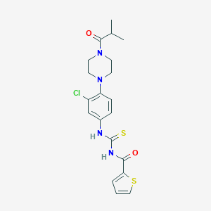 N-[3-chloro-4-(4-isobutyryl-1-piperazinyl)phenyl]-N'-(2-thienylcarbonyl)thiourea