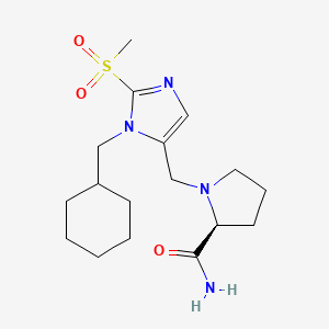 (2S)-1-[[3-(cyclohexylmethyl)-2-methylsulfonylimidazol-4-yl]methyl]pyrrolidine-2-carboxamide