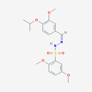 molecular formula C19H24N2O6S B5046415 N'-(4-isopropoxy-3-methoxybenzylidene)-2,5-dimethoxybenzenesulfonohydrazide 