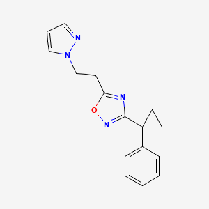 3-(1-Phenylcyclopropyl)-5-(2-pyrazol-1-ylethyl)-1,2,4-oxadiazole