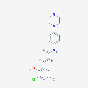 (2E)-3-(3,5-dichloro-2-methoxyphenyl)-N-[4-(4-methylpiperazin-1-yl)phenyl]prop-2-enamide