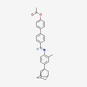 4'-[(E)-{[4-(Adamantan-1-YL)-2-methylphenyl]imino}methyl]-[1,1'-biphenyl]-4-YL acetate