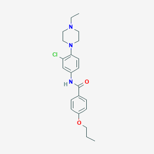 N-[3-chloro-4-(4-ethylpiperazin-1-yl)phenyl]-4-propoxybenzamide