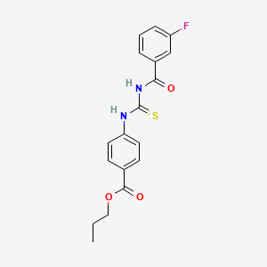 Propyl 4-({[(3-fluorophenyl)carbonyl]carbamothioyl}amino)benzoate