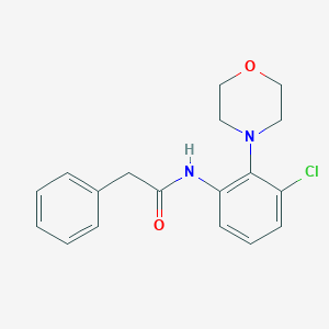 molecular formula C18H19ClN2O2 B504646 N-[3-chloro-2-(4-morpholinyl)phenyl]-2-phenylacetamide 