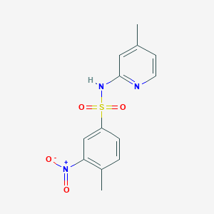 molecular formula C13H13N3O4S B5046498 4-methyl-N-(4-methylpyridin-2-yl)-3-nitrobenzenesulfonamide 