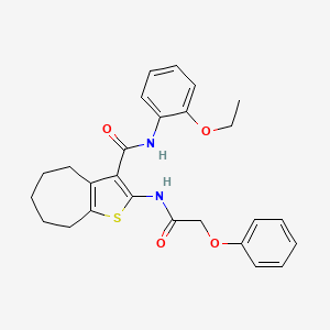 molecular formula C26H28N2O4S B5046501 N-(2-ETHOXYPHENYL)-2-(2-PHENOXYACETAMIDO)-4H,5H,6H,7H,8H-CYCLOHEPTA[B]THIOPHENE-3-CARBOXAMIDE 