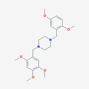 molecular formula C23H32N2O5 B5046517 1-[(2,5-dimethoxyphenyl)methyl]-4-[(2,4,5-trimethoxyphenyl)methyl]piperazine 