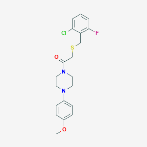 1-{[(2-chloro-6-fluorobenzyl)thio]acetyl}-4-(4-methoxyphenyl)piperazine