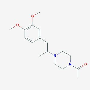 1-acetyl-4-[2-(3,4-dimethoxyphenyl)-1-methylethyl]piperazine