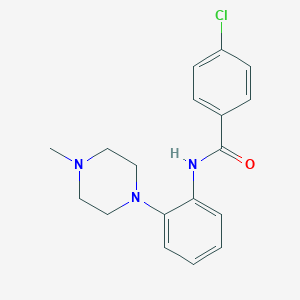 4-chloro-N-[2-(4-methylpiperazin-1-yl)phenyl]benzamide