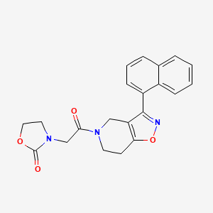 3-{2-[3-(1-naphthyl)-6,7-dihydroisoxazolo[4,5-c]pyridin-5(4H)-yl]-2-oxoethyl}-1,3-oxazolidin-2-one