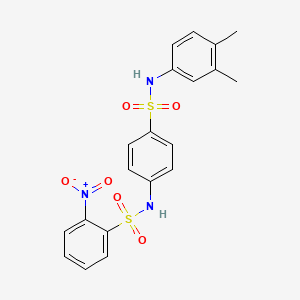 N-(4-{[(3,4-dimethylphenyl)amino]sulfonyl}phenyl)-2-nitrobenzenesulfonamide