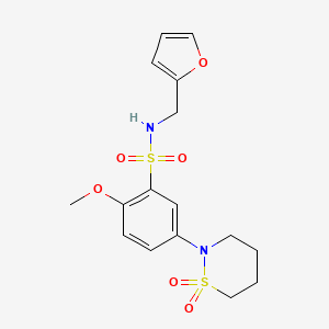 5-(1,1-dioxido-1,2-thiazinan-2-yl)-N-(2-furylmethyl)-2-methoxybenzenesulfonamide