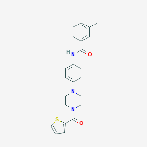3,4-dimethyl-N-{4-[4-(2-thienylcarbonyl)-1-piperazinyl]phenyl}benzamide