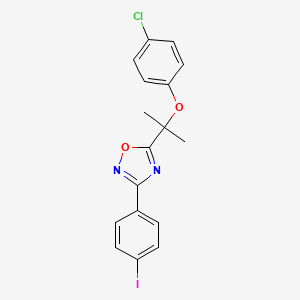 5-[1-(4-chlorophenoxy)-1-methylethyl]-3-(4-iodophenyl)-1,2,4-oxadiazole