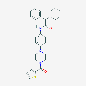 molecular formula C29H27N3O2S B504664 2,2-diphenyl-N-{4-[4-(2-thienylcarbonyl)-1-piperazinyl]phenyl}acetamide 