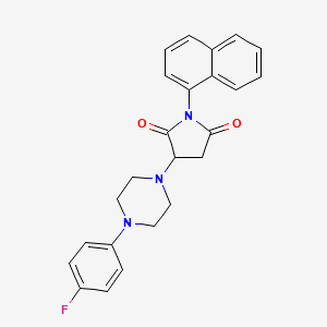 molecular formula C24H22FN3O2 B5046649 3-[4-(4-fluorophenyl)-1-piperazinyl]-1-(1-naphthyl)-2,5-pyrrolidinedione 