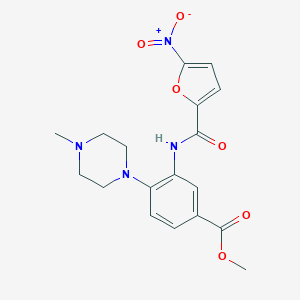 Methyl 3-({5-nitro-2-furoyl}amino)-4-(4-methyl-1-piperazinyl)benzoate