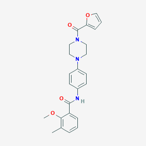 N-{4-[4-(2-furoyl)-1-piperazinyl]phenyl}-2-methoxy-3-methylbenzamide