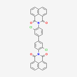 molecular formula C36H18Cl2N2O4 B5046689 2-[2-Chloro-4-[3-chloro-4-(1,3-dioxobenzo[de]isoquinolin-2-yl)phenyl]phenyl]benzo[de]isoquinoline-1,3-dione 