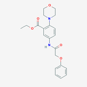 Ethyl 2-(4-morpholinyl)-5-[(phenoxyacetyl)amino]benzoate