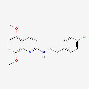 N-[2-(4-chlorophenyl)ethyl]-5,8-dimethoxy-4-methyl-2-quinolinamine