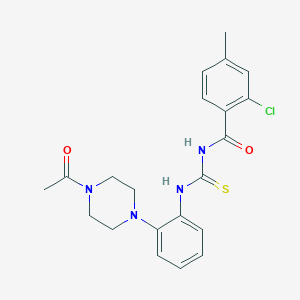 N-[2-(4-acetyl-1-piperazinyl)phenyl]-N'-(2-chloro-4-methylbenzoyl)thiourea