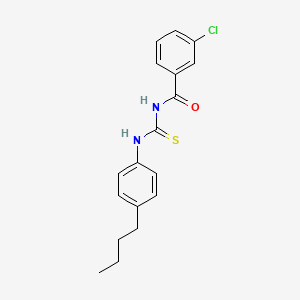 molecular formula C18H19ClN2OS B5046730 N-[(4-butylphenyl)carbamothioyl]-3-chlorobenzamide 