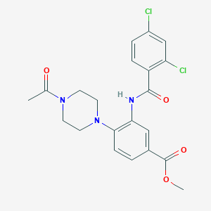 Methyl 4-(4-acetylpiperazin-1-yl)-3-[(2,4-dichlorobenzoyl)amino]benzoate